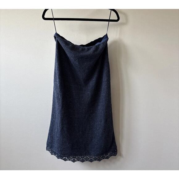 Ralph Lauren Collection Purple Label Ruffle Hem Linen Pencil Skirt Blue Lace M - Picture 13 of 13